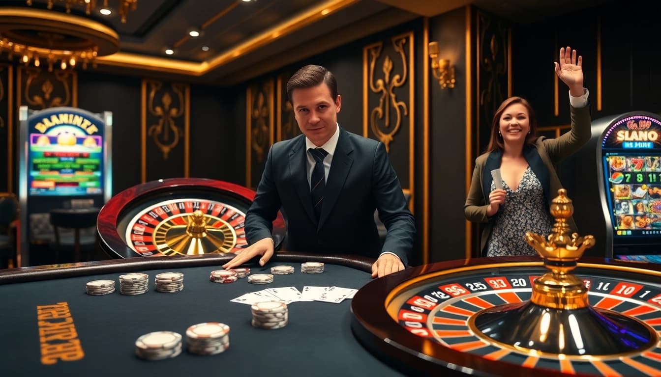 Experience the thrill of go99 gaming at a luxurious blackjack table with vibrant chips and cards.