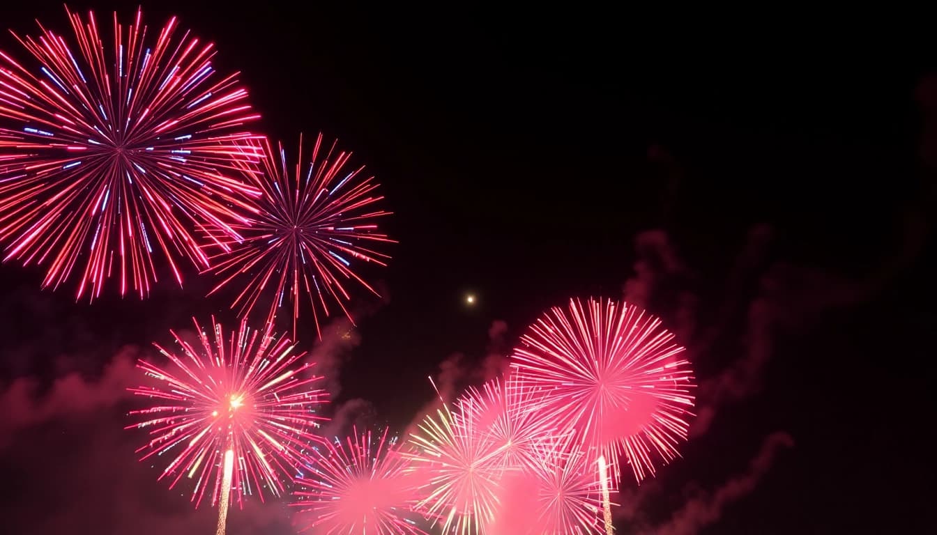 Ignite your celebration with stunning fireworks for sale lighting up the night sky.