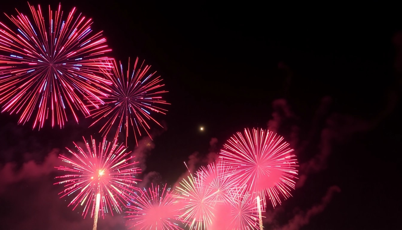 Ignite your celebration with stunning fireworks for sale lighting up the night sky.