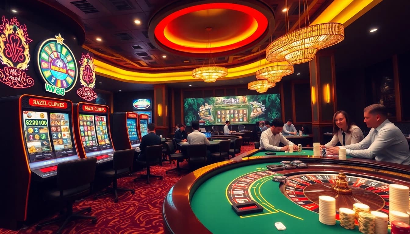 WW88 players enjoying an exciting game at a luxurious online casino