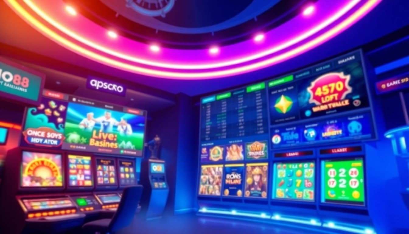 Engaging IQ88 online betting platform interface showcasing diverse gaming options and promotions.