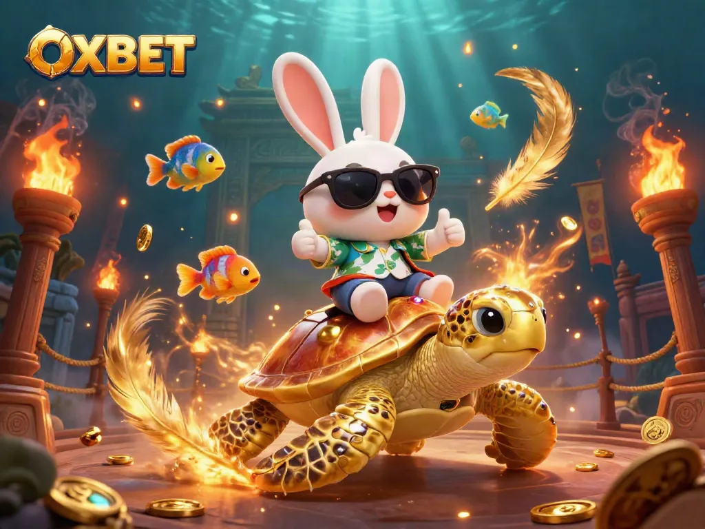 Experience thrilling gaming adventures at OXBET with a vibrant illustration showcasing unique characters and elements.