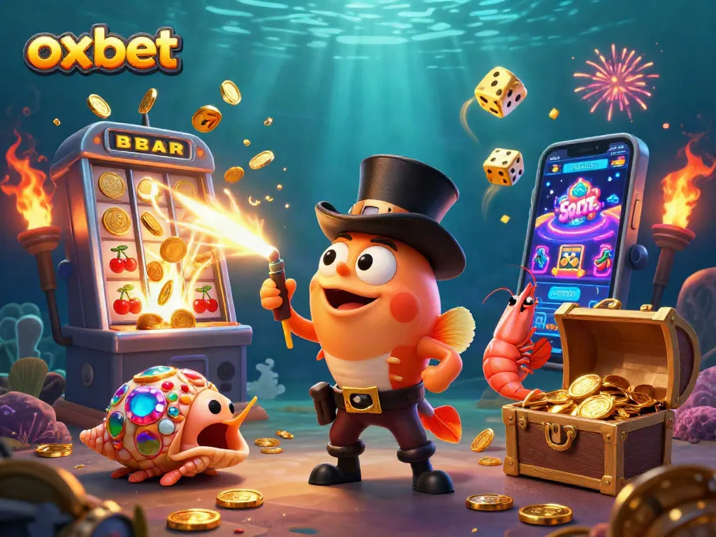 Experience thrilling gameplay at OXBET with a vibrant underwater casino scene packed with action and excitement.