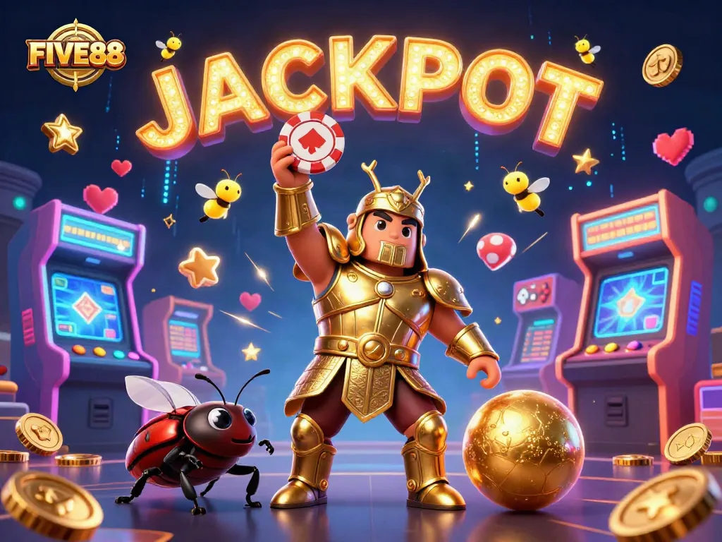 Experience thrilling wins at FIVE88 where gaming adventures await with vibrant casino elements.