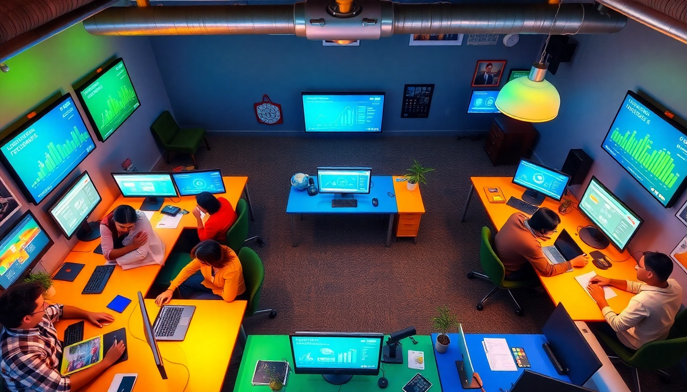 Engage your team in sales gamification with interactive tools and vibrant decor.