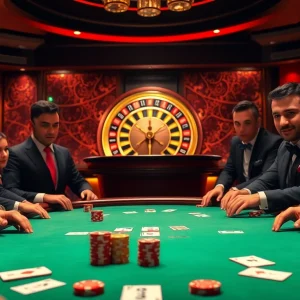 Experience high-stakes poker at https://abc8.lol/ with luxurious chips and vibrant casino atmosphere.