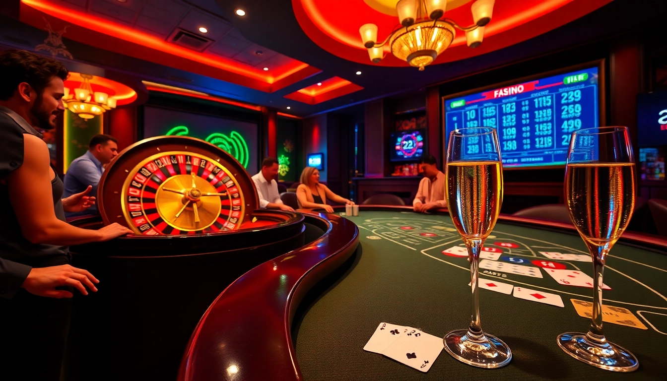 Experience the thrill of gaming at 22bet with intense action around the roulette wheel and blackjack table.