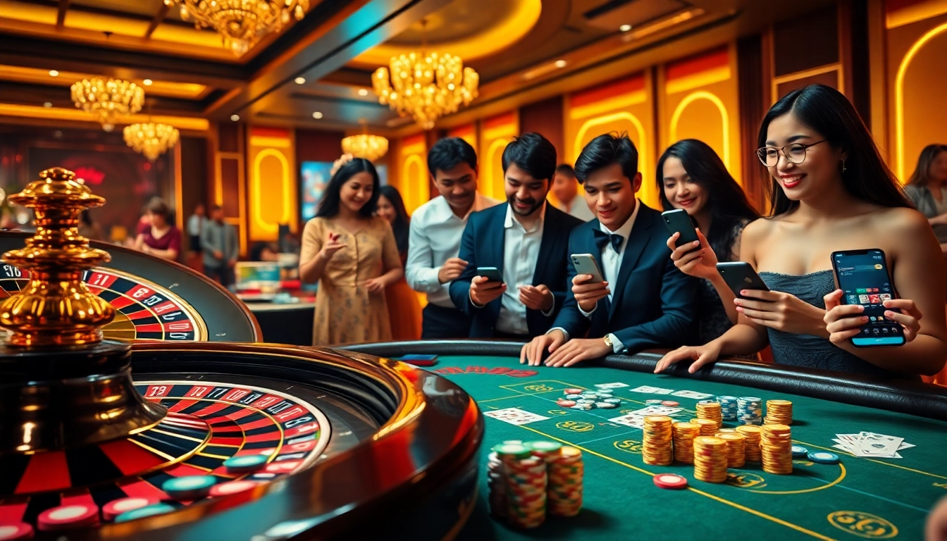 Experience dynamic gaming at GG88 online casino with vibrant roulette and poker scenes.