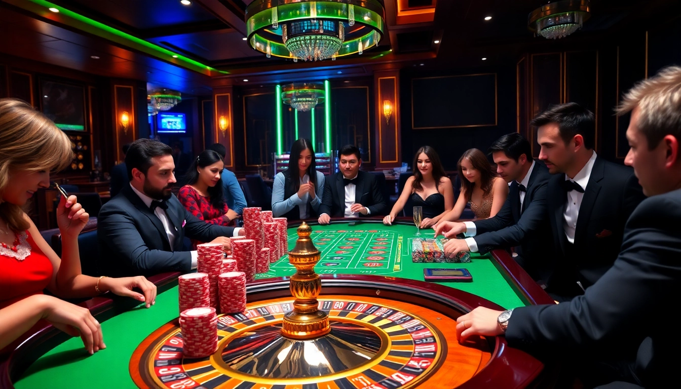 Experience the excitement of rr88 at a luxurious casino with vibrant cards and chips.