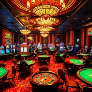F168 provides an exciting casino experience featuring vibrant tables and engaged players.
