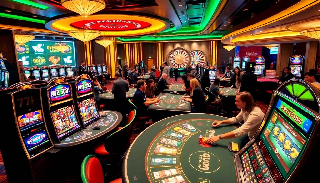 Experience the thrill of 777VIP with vibrant casino tables and engaging slot machines.