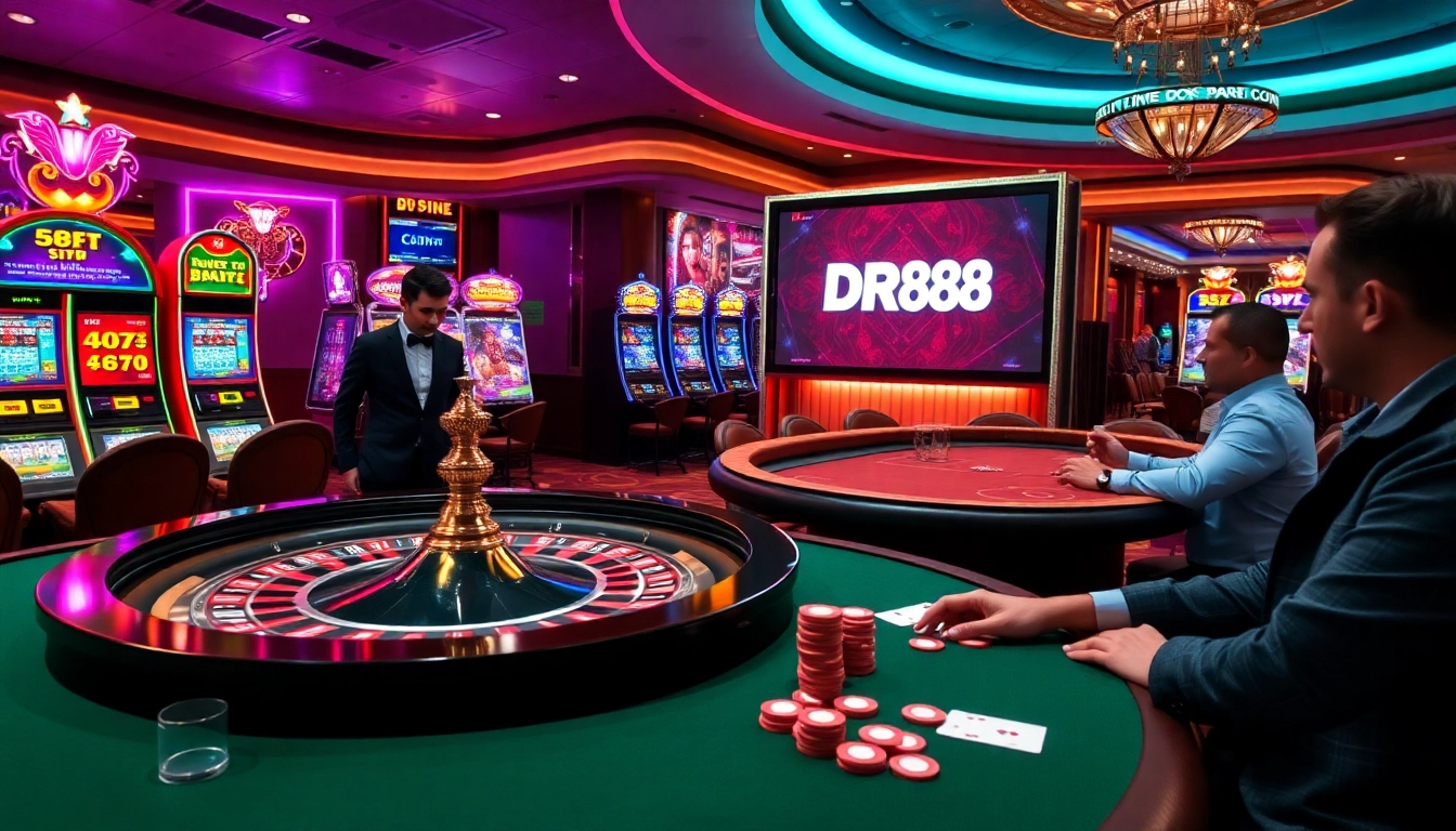 Experience the excitement of DR88 with vibrant casino elements and lively players.
