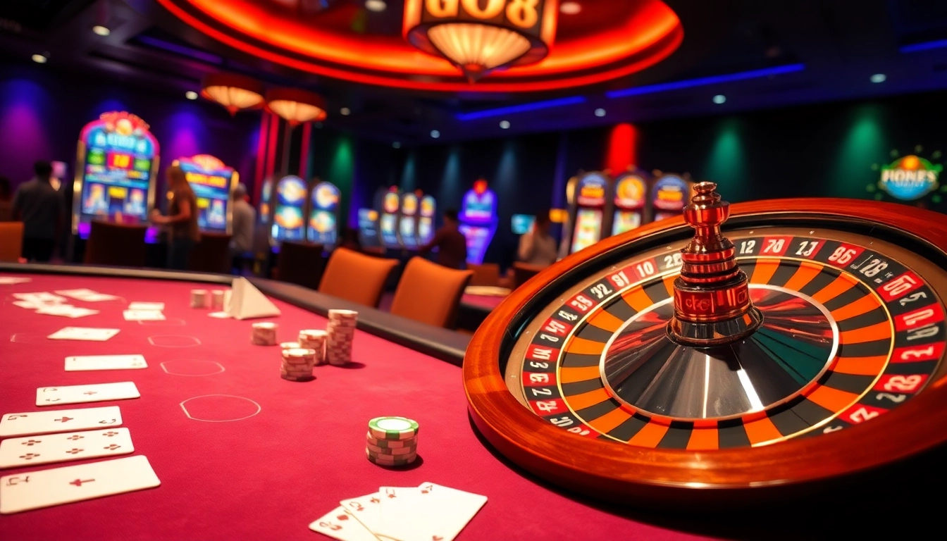 Players engaging at a high-stakes casino table, representative of GO8 gaming excellence.