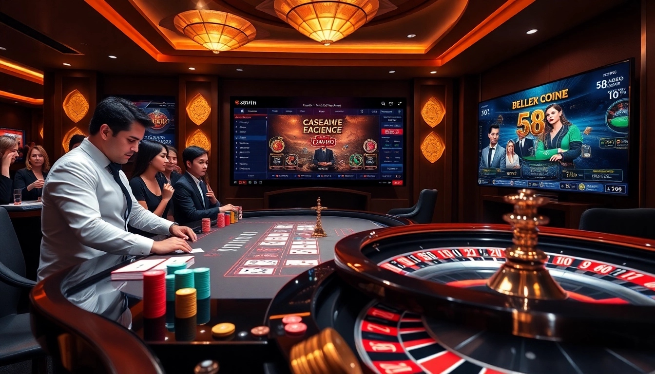 Experience the excitement of gambling at https://58win.media/ as players engage in blackjack and roulette.