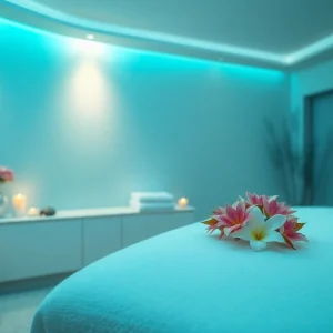 Spa Ads featuring a tranquil massage room with calming colors and inviting decor.