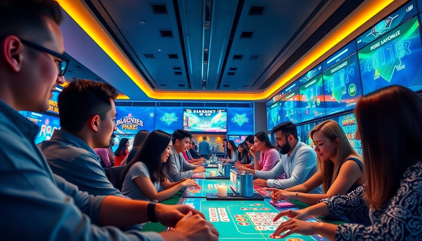 Exciting online gaming experience at https://mm88.agency/ showcasing players enjoying high-quality games and vibrant digital interfaces.