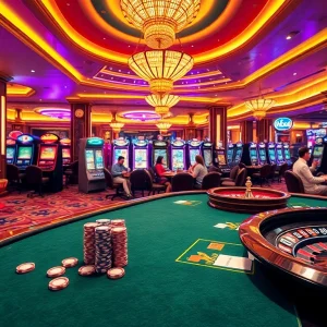 Experience the excitement of Vb88 with professional poker players strategizing at a luxurious casino table.