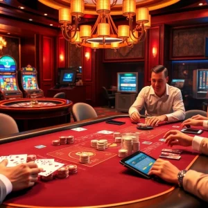 Experience the excitement of casino gaming with https://vnew88.vip/ featuring poker tables and vibrant slot machines.