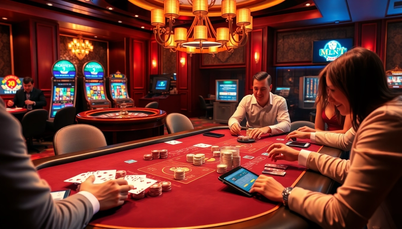 Experience the excitement of casino gaming with https://vnew88.vip/ featuring poker tables and vibrant slot machines.