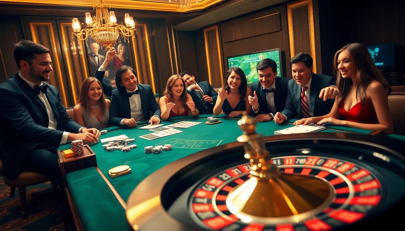 Engaging players at the luxury casino table featured at https://rr9999.net/, showcasing poker chips and excitement.