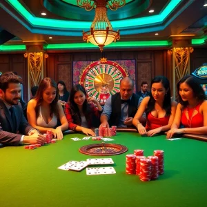 Experience the excitement of MB66 casino gaming with vibrant tables and thrilling players.