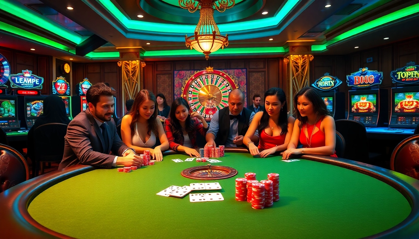 Experience the excitement of MB66 casino gaming with vibrant tables and thrilling players.