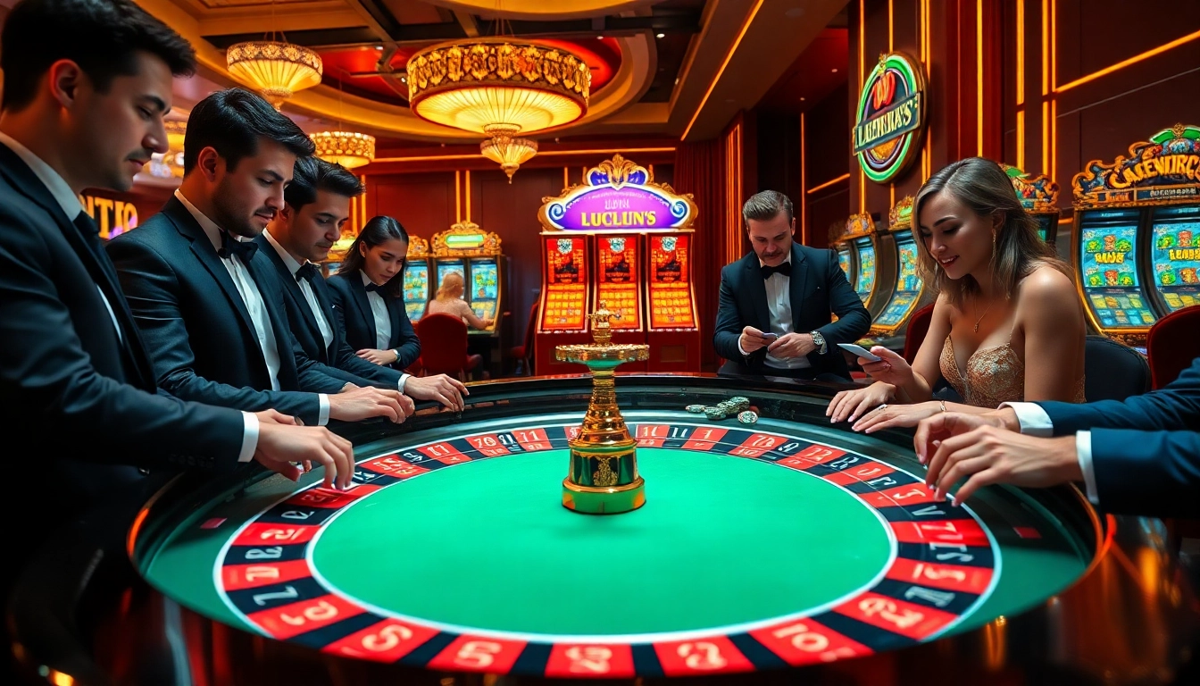 Người chơi tham gia nhiệt tình tại bàn Roulette của LUCK8, thể hiện bầu không khí casino đầy hồi hộp.