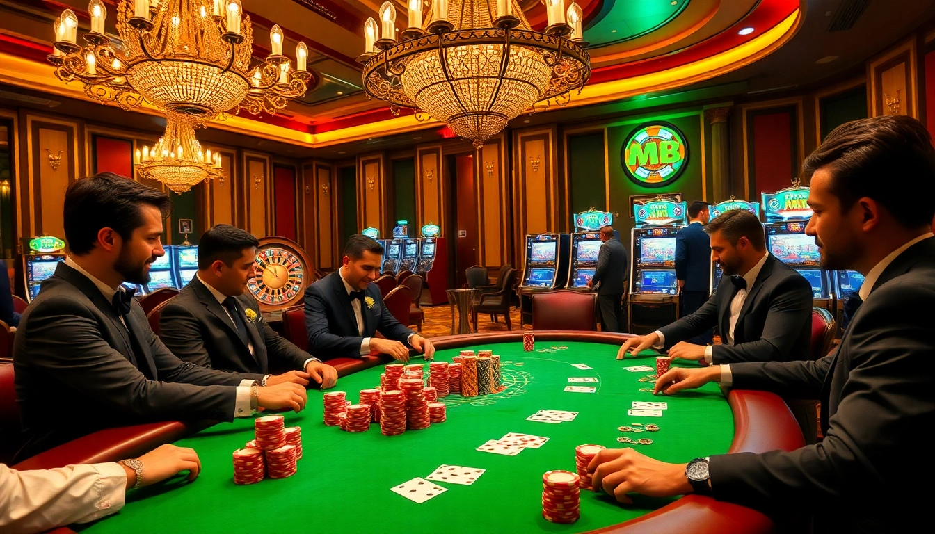 Intensify your gaming with mb 88 at a professional poker table featuring vibrant chips and excitement.