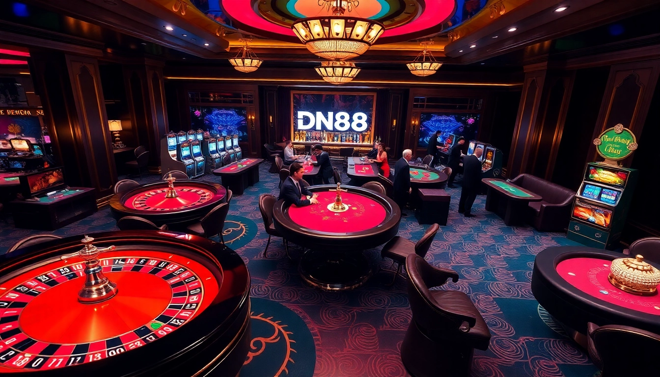 Experience the excitement of trang chu dn88 with vibrant casino games and elegant settings.