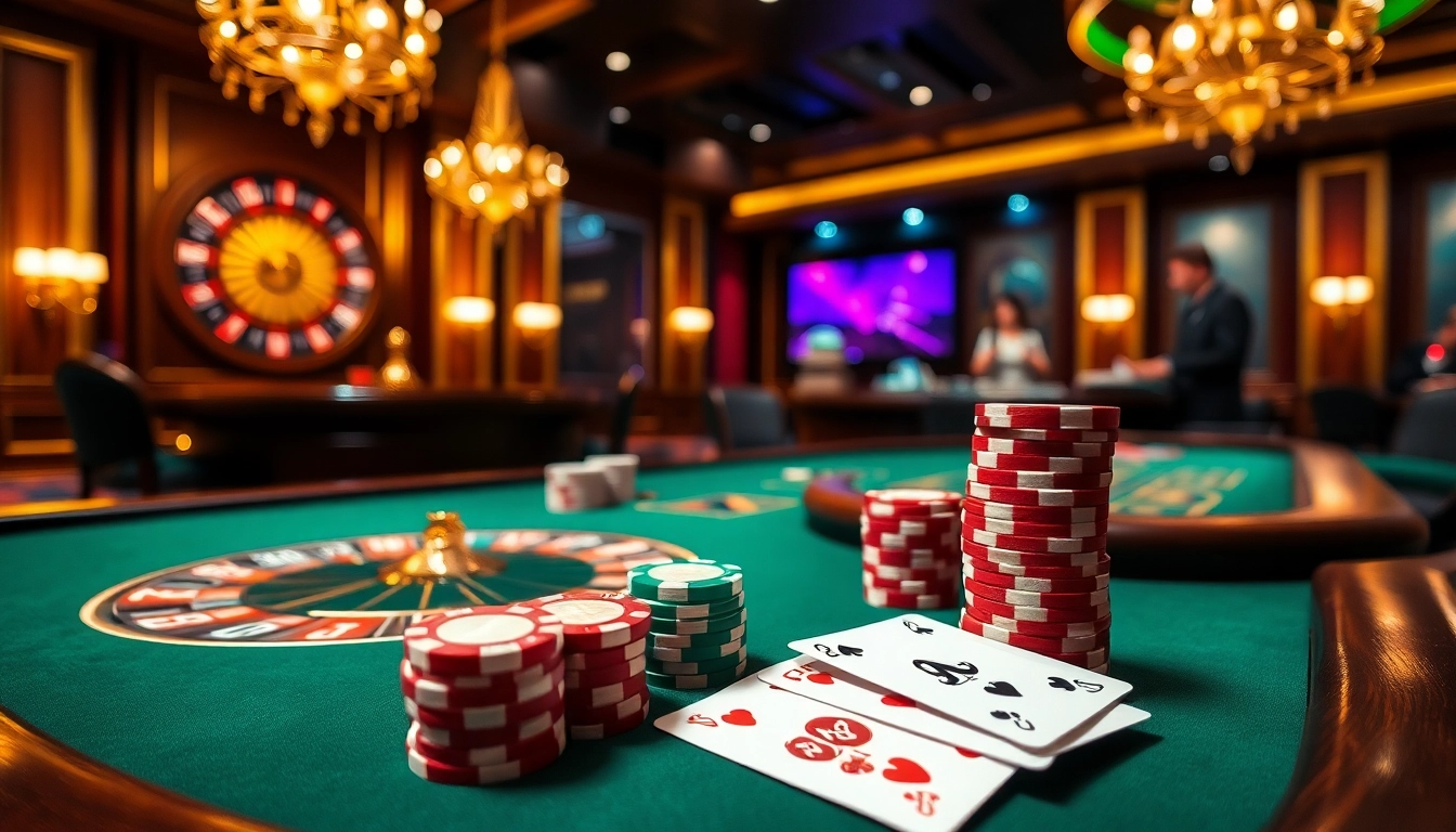 Experience the thrill of OK365 VIP with vibrant poker chips and an engaging live dealer.