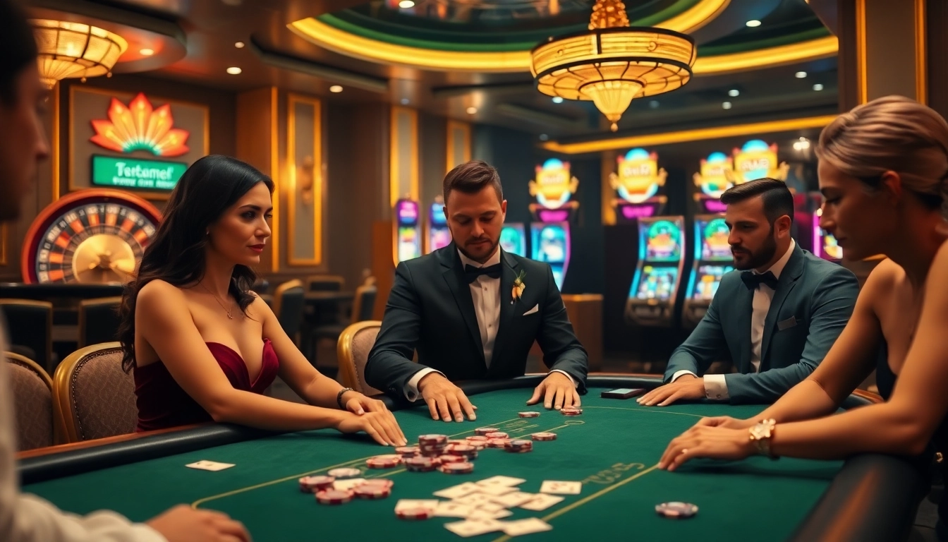 Experience the thrill of high-stakes gaming at rr88com with luxurious casino tables and exciting players.