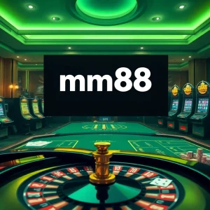 Experience the thrill of mm88 gaming with vibrant slot machines and poker tables