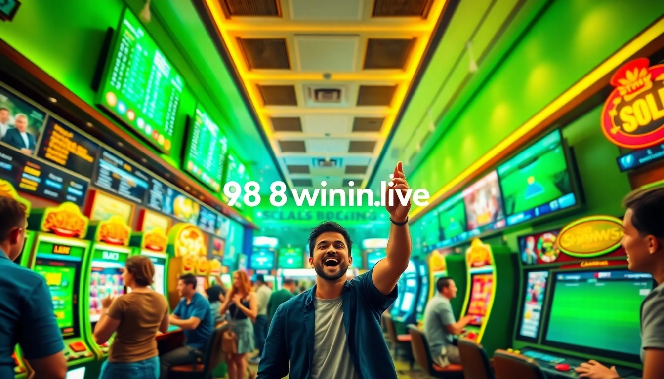 Dynamic online gaming and sports betting scene at 98winwin.live, showcasing excitement and engagement.