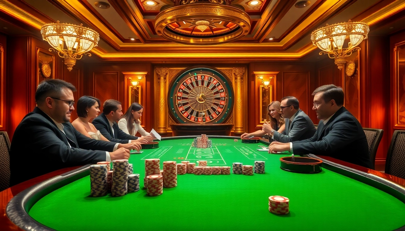 Engage in an exciting poker game at https://nk88net.com/, showcasing vibrant chips and cards.