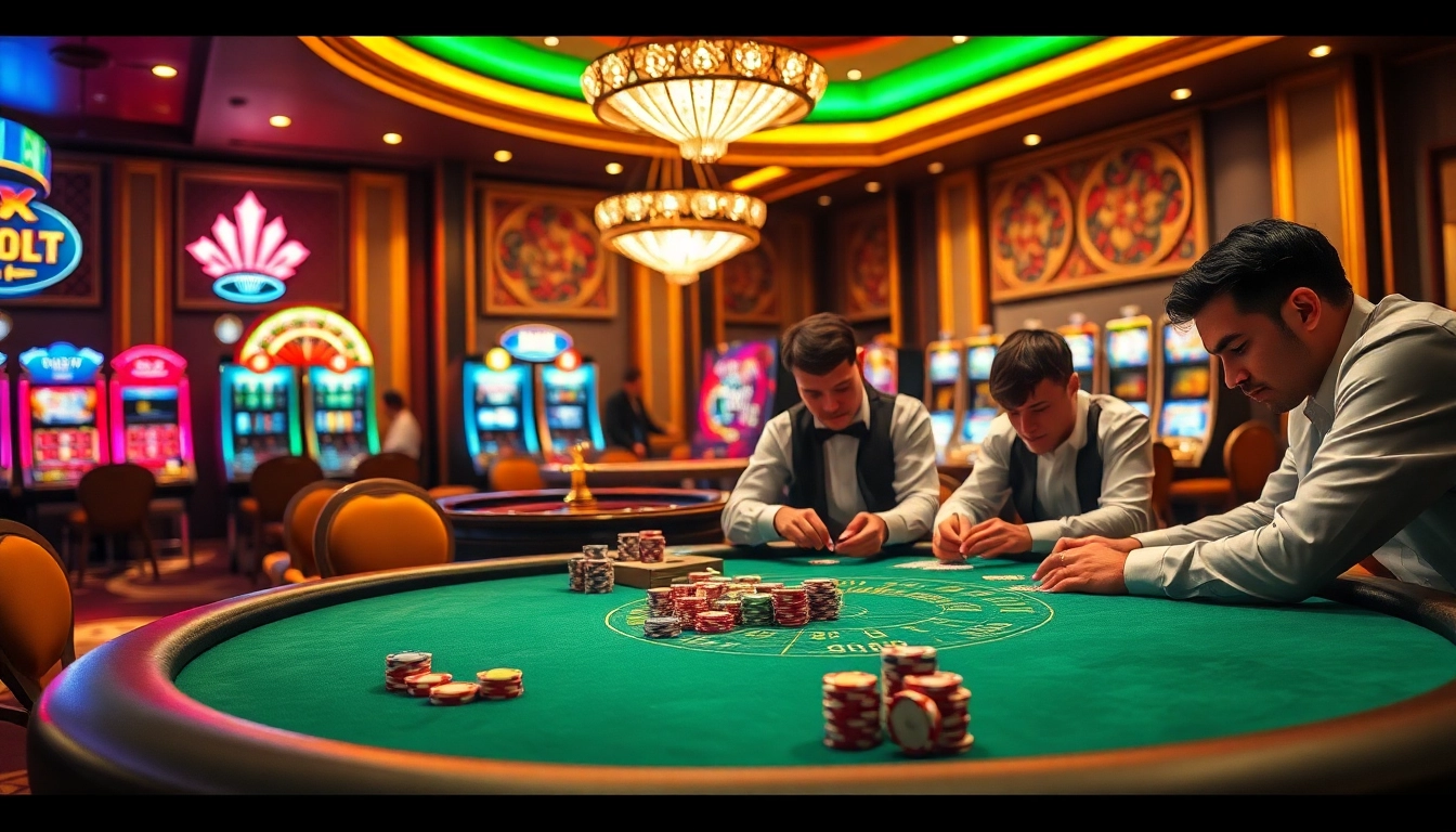 Experience the thrill of gambling at https://www.bdjl.win/ with luxurious casino tables and vibrant slot machines.