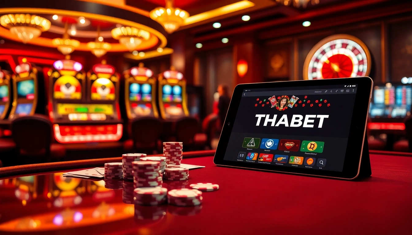 Experience thrilling gambling action at THABET casino with vibrant tables and exciting games.