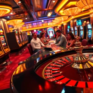 Experience the thrill of luxe casino gaming at luckywin with vibrant tables and joyful players.