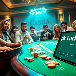 Experience the excitement of pk luck8 at a luxury casino with poker tables and thrilling games.