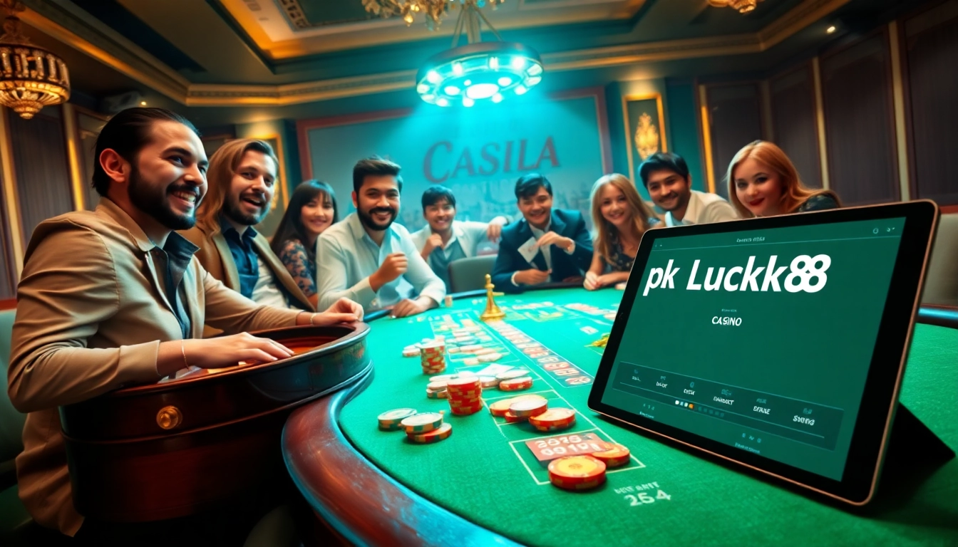 Experience the excitement of pk luck8 at a luxury casino with poker tables and thrilling games.