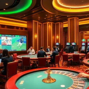 Experience the thrill of PS99 thể thao with dynamic sports betting activities in a luxurious casino.