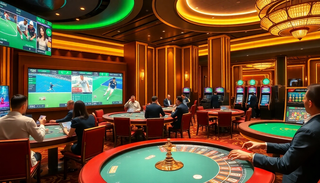 Experience the thrill of PS99 thể thao with dynamic sports betting activities in a luxurious casino.