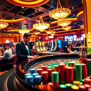 C168 players enjoying an exciting night at the casino with cards and chips.