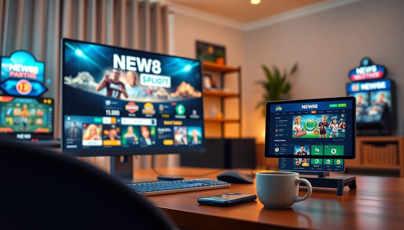 Experience the excitement of online gaming at new88go.com with modern interfaces and vibrant scenes.