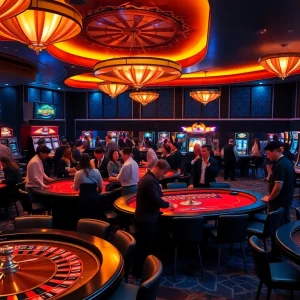 Experience thrilling gameplay at https://mk8th.net/ with vibrant casino elements and excited gamblers.