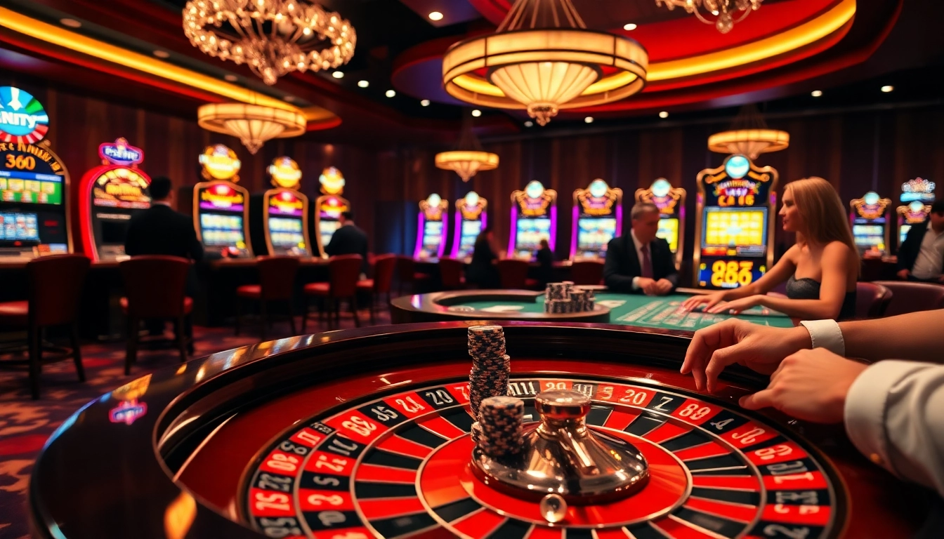Experience the thrill of ku3933 with players betting at a luxurious casino table.