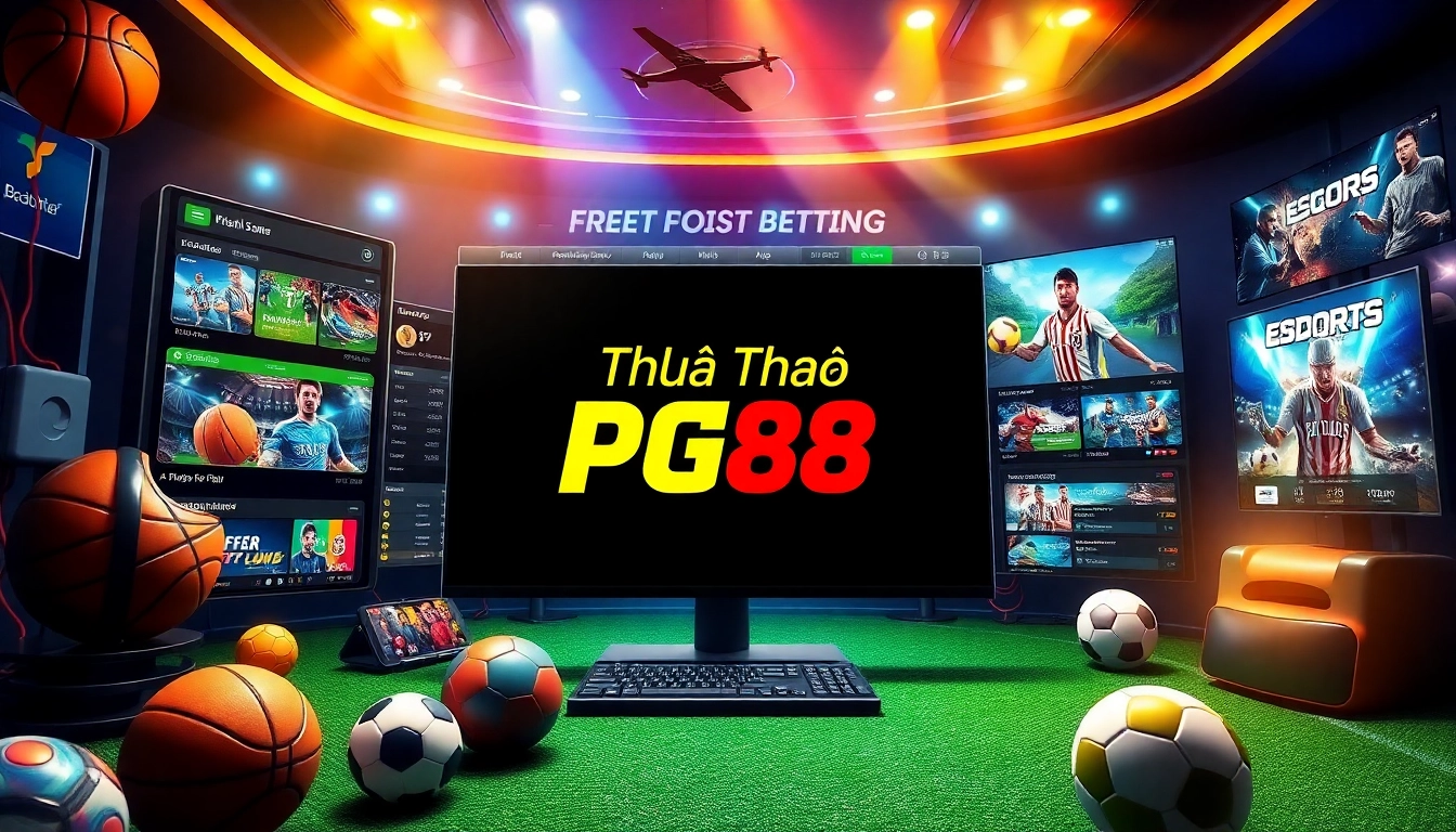 Experience the excitement of Thể Thao PG88 with vibrant sports betting visuals highlighting live odds and engagement.