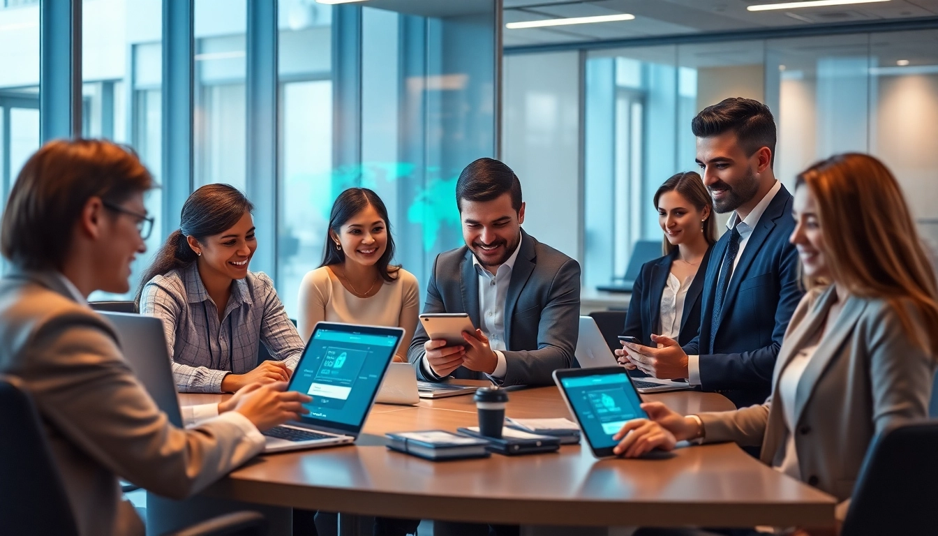 在多元化专业人士的现代办公室环境中体验快连VPN的安全性与速度。