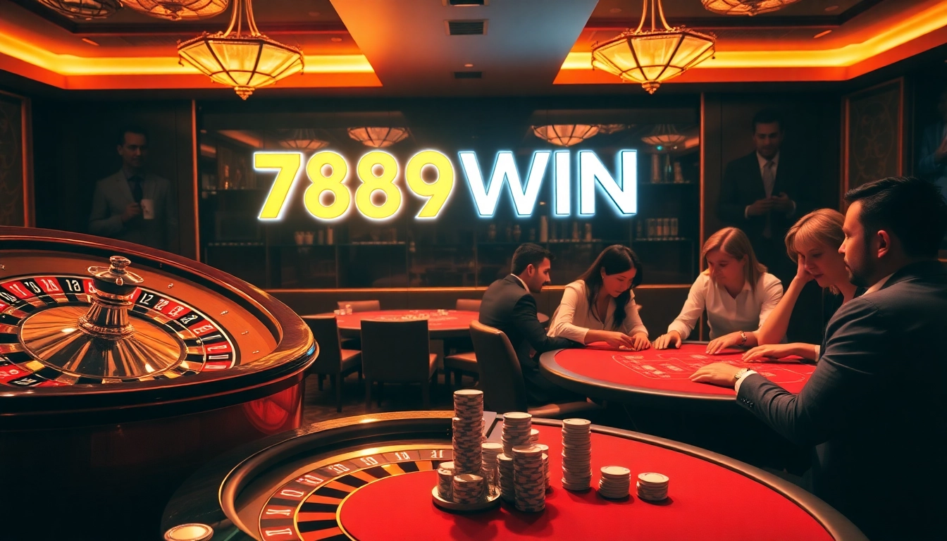 Immerse in the thrill of gaming at 789WIN with elegant poker chips and a sophisticated roulette.