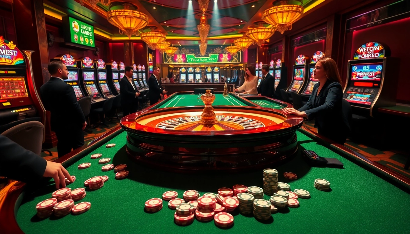 Experience the excitement of rr88.com with players engaging in a high-energy casino atmosphere.