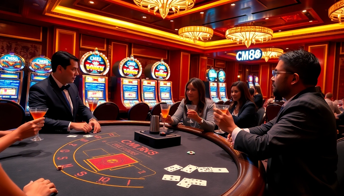 Engage in high-stakes blackjack at CM88's luxurious casino ambiance.